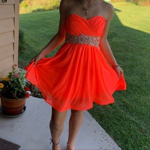 Pink/coral homecoming dress